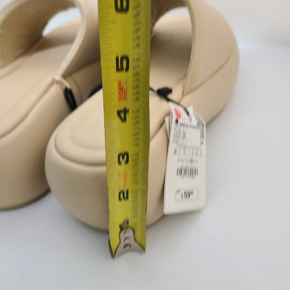 ZARA FLATFORM SANDALS BEIGE SIZE 9 | 3607/110/716 - Picture 13 of 13